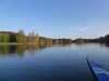 Skiff auf dem Weiher.