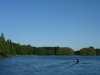 Skiff auf dem Weiher.